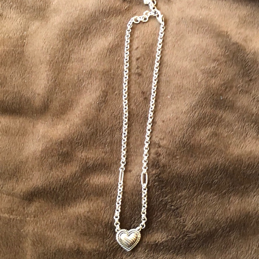 Brighton silver reversible heart necklace
